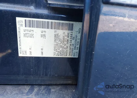 2010 Nissan Altima 2.5 S из США, поврежденный, VIN 1N4AL2AP7AN563883